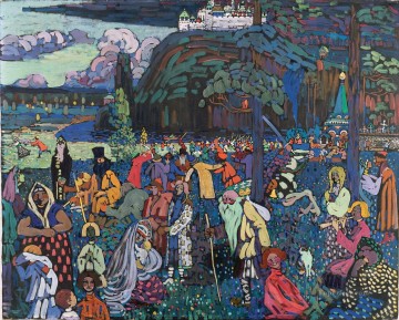Wassily Kandinsky Painting - A Motley Life Das Bunte Leben Wassily Kandinsky
